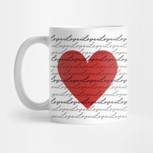 Love Letter 3D printed on Red Heart Mug
